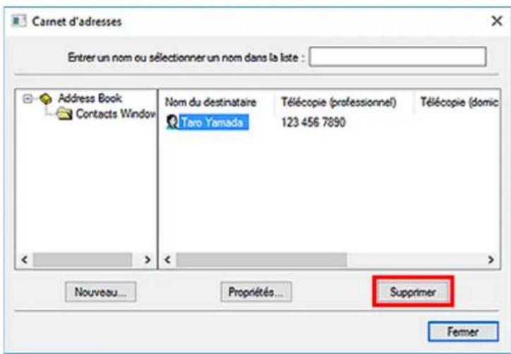 CANON MAXIFY GX4050 - Suppression de destinataires d'un carnet d'adresses - 2