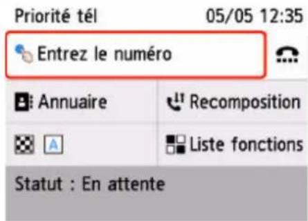 CANON MAXIFY GX4050 - Composez le numéro de fax/téléphone du destinataire. - 1