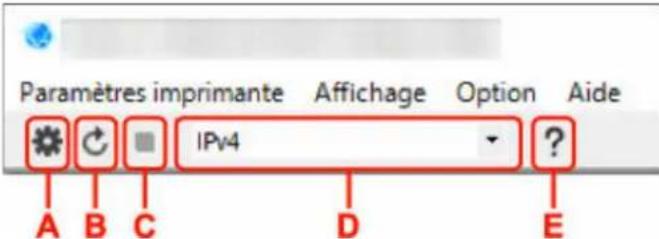 CANON MAXIFY GX4050 - Éléments de la barre d'outils de l'écran canon wi-fi connection assistant - 1