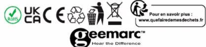 UK CA C Pour en savoir plus : www.quefairedemesdechets.fr geemarc™ Hear the Difference