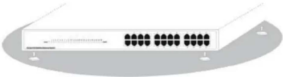 LEVELONE GTL2872 - ■ Installing the Switch on a Desktop - 1
