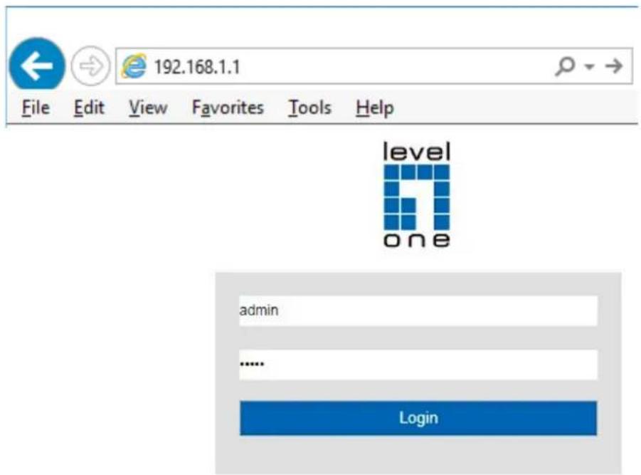 LEVELONE GTP5271 - Accesso al dispositivo - 1