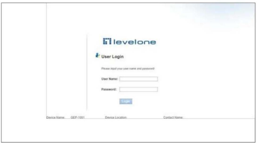 LEVELONE GEP1051 - Logging on to the equipment - 3