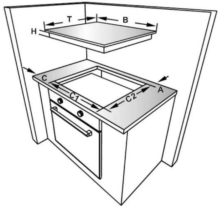 CONTINENTAL EDISON CECTG4VIX - INSTALLAZIONE DEL PIANO COTTURA - 1