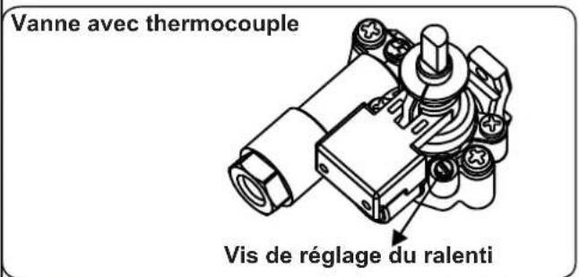 CONTINENTAL EDISON CECTG5VB2 - Réglage de la position réduite de la flamme - 1