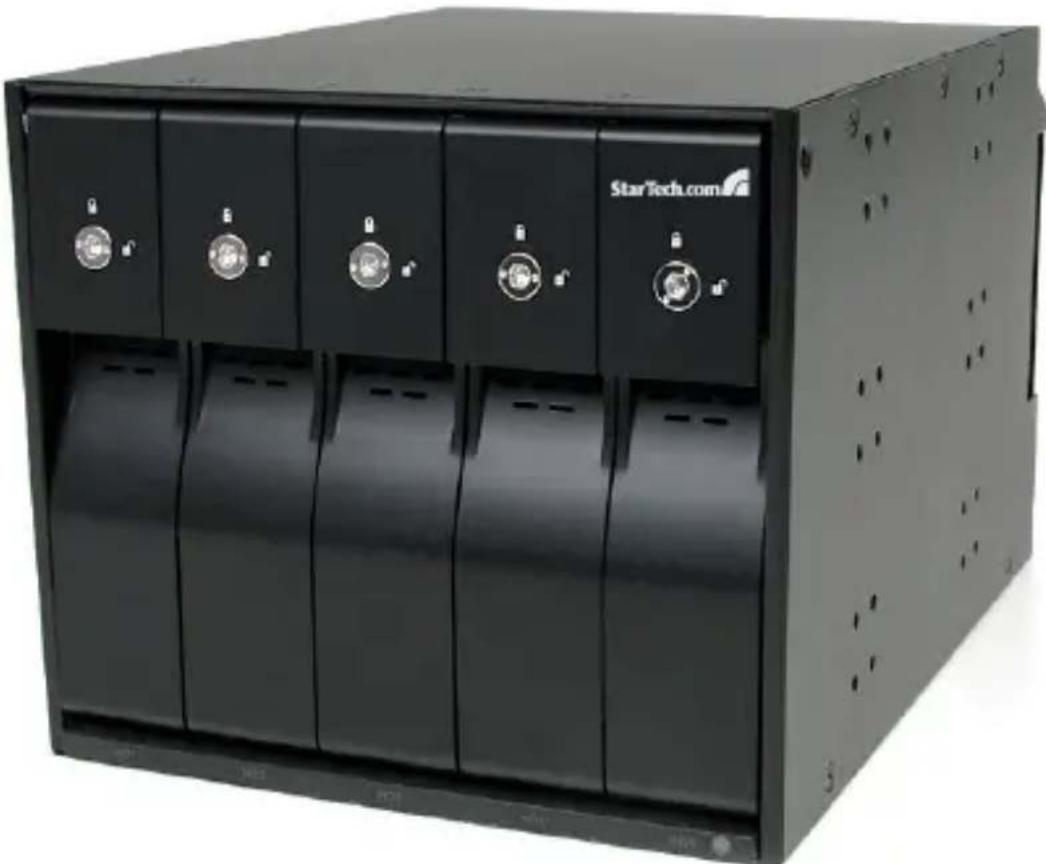 StarTech.com SBAY5BK - Fond de panier rack mobile 5 disques sata/sas amovibles 3.5 - 1