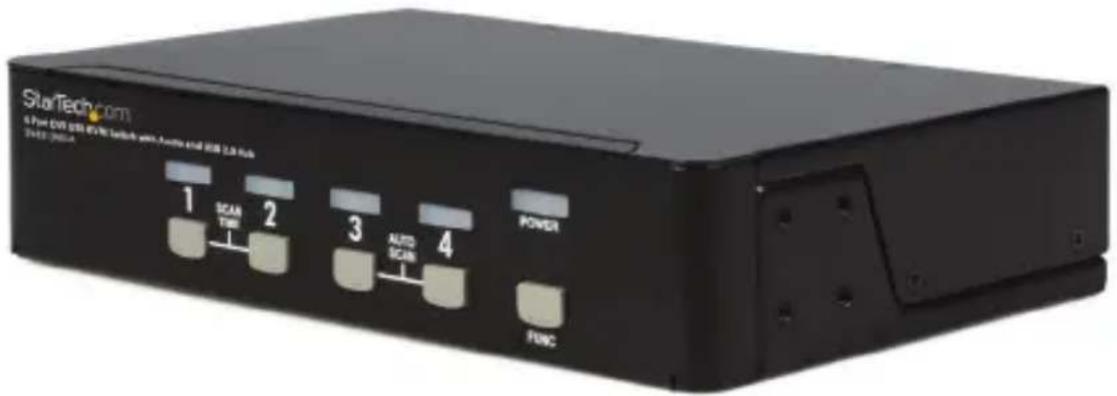 StarTech.com SV431DVIUA - 4ポートシングルDVIディスプレイ対応USB接続 KVMスイッチ (オーディオ対応/USB2.0ハブ付) - 1