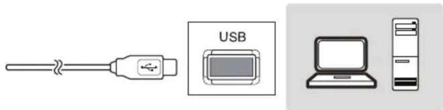 LG KTT55E - Branchement du câble USB touch - 1