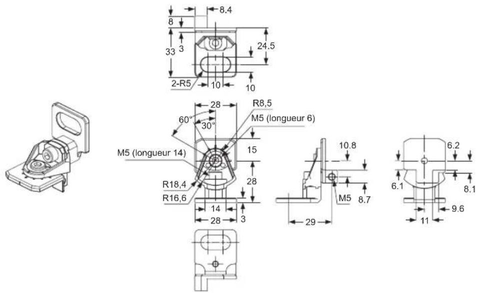 PANASONIC SF4B - Étrier de montage rotatif à 360° M8 (MS-SFB-1-T) - 1