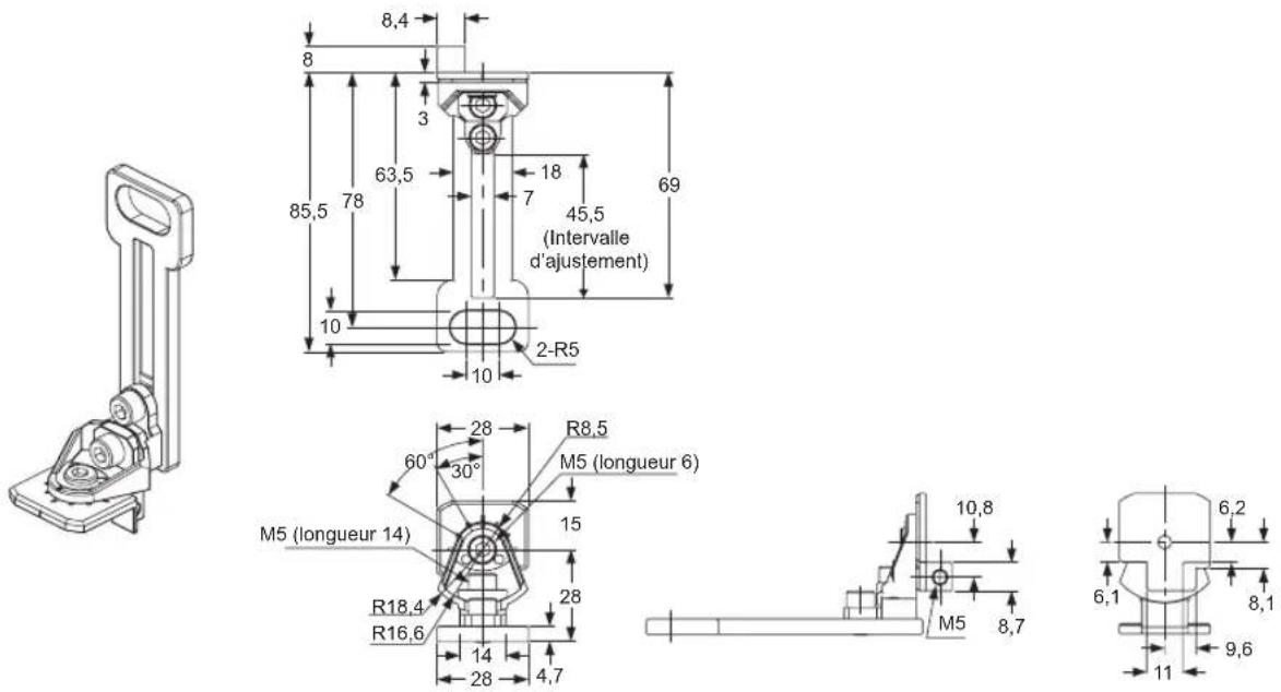 PANASONIC SF4B - Étrier de montage avec adaptateur M8 (ms-sfb-4-t) - 1