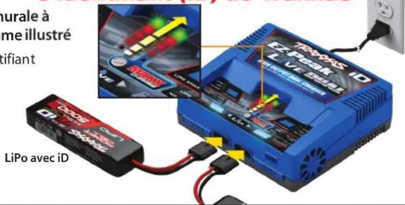 Traxxas EZPeak Live Dual - Charger les piles lipo avec identifiant (id) de traxxas - 1
