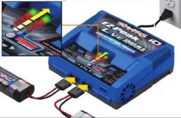 Traxxas EZPeak Live Dual - Charger les piles nimh avec identifiant (id) de traxxas - 1