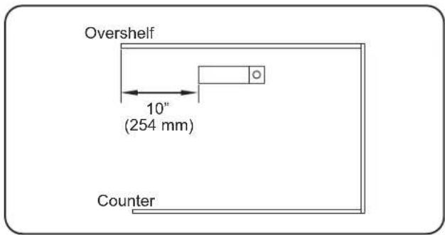 Oversheelf 10" (254 mm) Counter