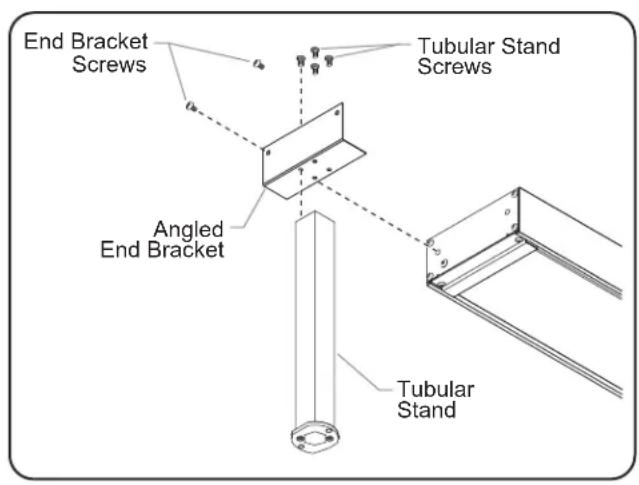 End Bracket Screws Tubular Stand Screws Angled End Bracket Tubular Stand