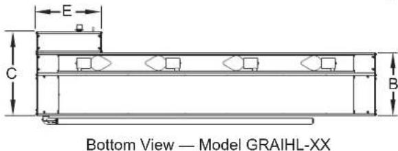 E C B Bottom View — Model GRAIHL-XX