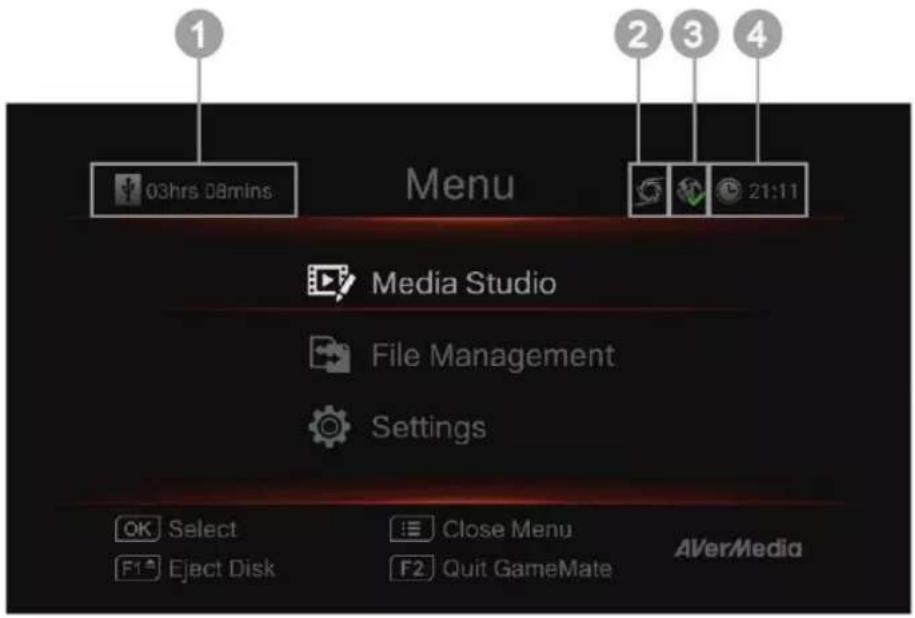 AVERMEDIA Live Gamer Extreme 2 GC551 - Chapitre 5. menu OSD - 1
