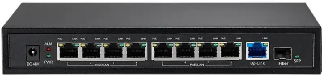 DC 48V ALM PWR PoE/LAN PoE/LAN Up-Link Fiber SFP