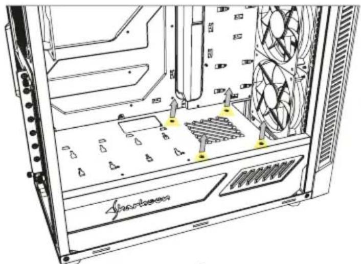 Sharkoon S25 - Extra Space for Power Supply Installation - 1