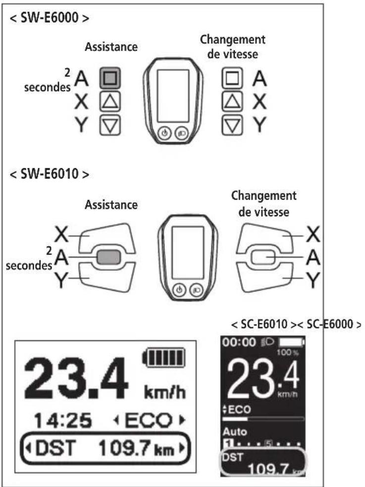 SHIMANO DUE6010 - Effacement de la distance parcourue - 1