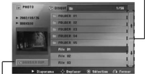 PHOTO DISQUE 1/56 FOLDER 01 FOLDER 02 FOLDER 03 FOLDER 04 FOLDER 05 File 01 File 02 File 03 ▶ Diaporama Deplacer Selection Fertner