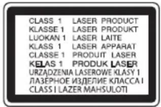 CLASS 1 LASER PRODUCT KLASSE 1 LASER PRODUKT LUOKAN 1 LASER LAITE KLASS 1 LASER APPARAT CLASSE 1 PRODUIT LASER KELAS 1 PRODUK LASER URZADZENIA LASEROWE KLASY 1 ЛАЗЕРНОЕ ИЗДЕЛИЕ КЛАССА I CLASS I LAZER MAHSULOTI