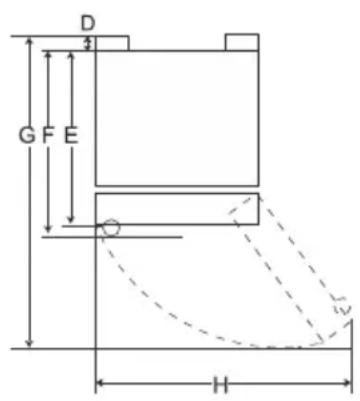 LG GLB472PLGB - Dimensions and Clearances - 2