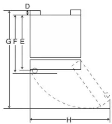 LG GLB492PXGB - Dimensions et espaces - 2