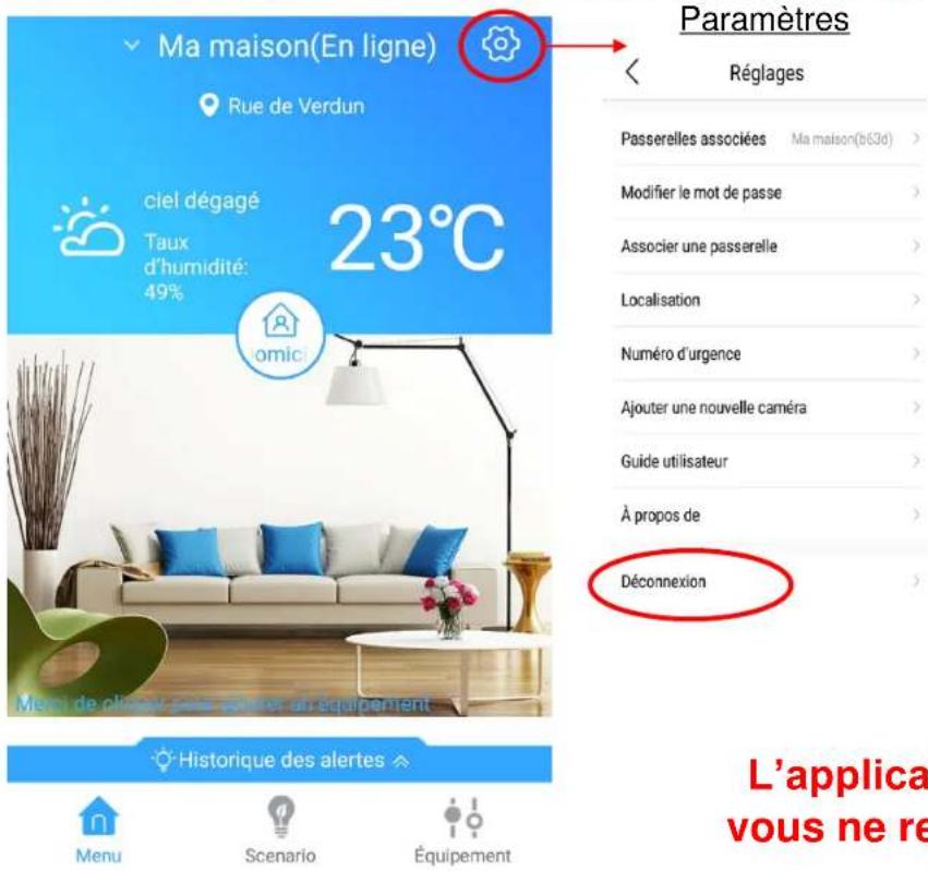LIFEBOX Smartcam1 - Sortir de l'application LIFEBOX SMART - 1