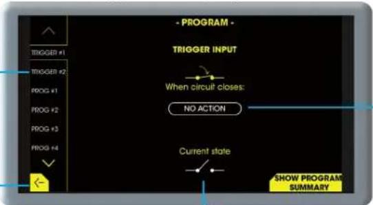 Exalux Control Touch - Allows to program automated behaviours, based on specific time & date, or from the trigger inputs of the CONTROL HUB. - 1