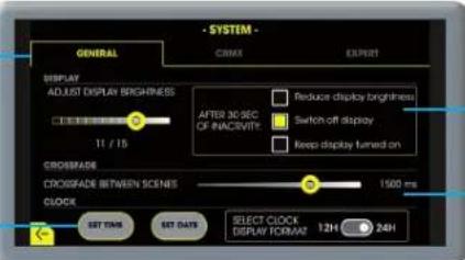 Exalux Control Touch - Provides advanced control of the CONTROL TOUCH's settings, including : display brightness, CRMX control, memory import/export, reset, ... - 1