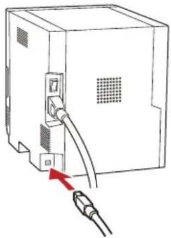 HITI M610 - Connecting the Power Cord & USB cable - 2