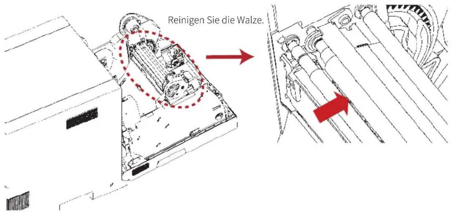 Reinigen Sie die Walze.