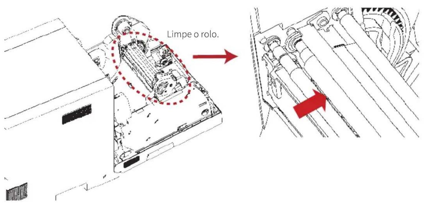 Limpe o rolo.