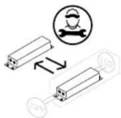 Diagram showing two rectangular blocks with bidirectional arrows and a circular icon containing a person wearing a mask.