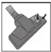 BEKO VCC 6424 WI - Adjusting the parquet/carpet brush - 2