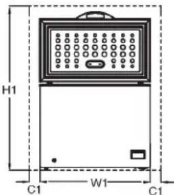 BEKO CF316WN - Requisitos de espaço - 1