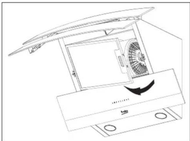 BEKO HCA92641BH - Retrait des filtres en aluminium - 1