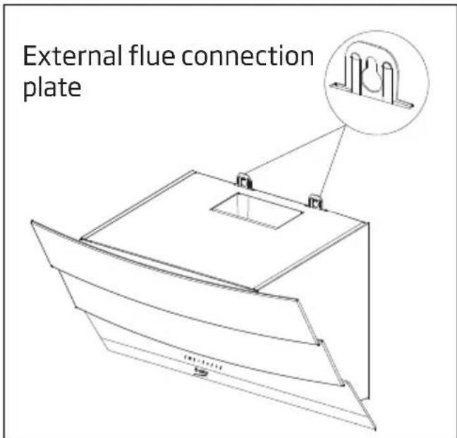 BEKO HCA92641BH - Installing the hood onto the wall - 3