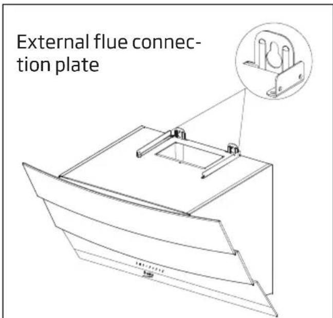 BEKO HCA92641BH - Installing the hood onto the wall - 4