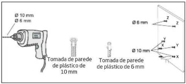 BEKO HCA92641BH - Perfuração dos orifícios do suporte - 1