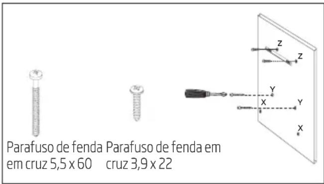 BEKO HCA92641BH - Instalação dos parafusos do suporte - 1