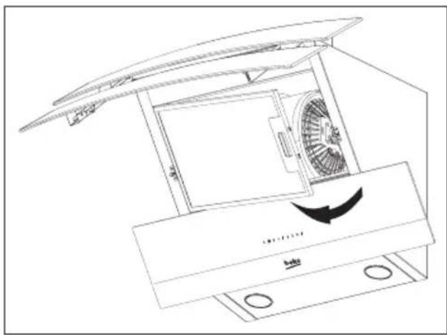 BEKO HCA92641BH - Aliumininių filtrų išėmimas - 1