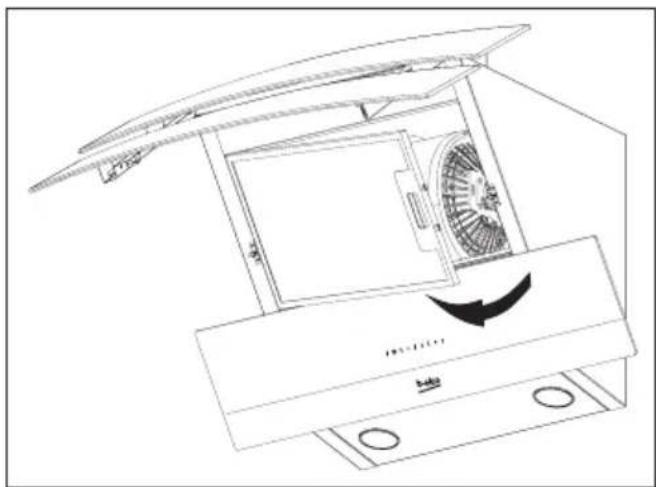 BEKO HCA92641BH - Demontáž hliníkových filtrů - 1