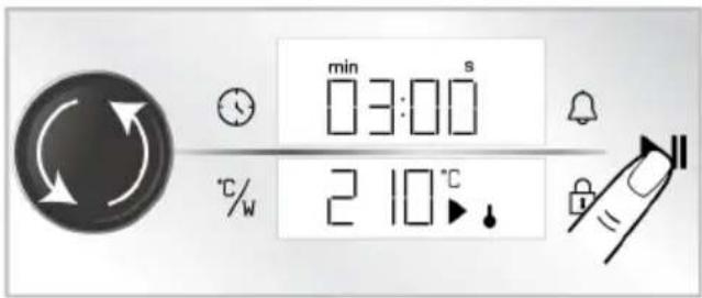 min 3:00 s °C/W 2 10 °C