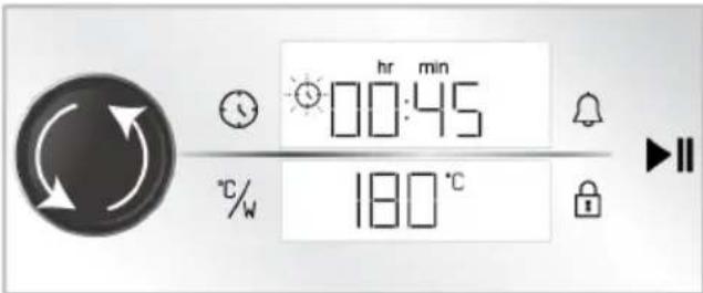 hr min 00:45 °C/W 180 °C