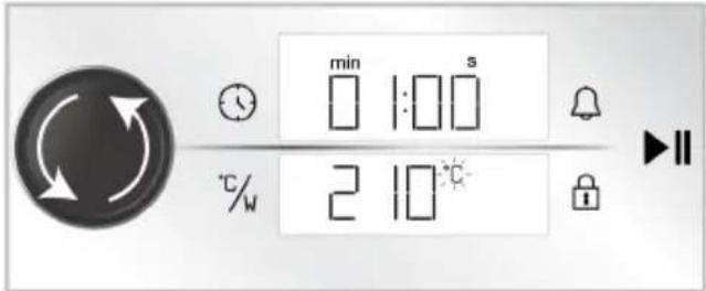 min 1:00 s °C/W 2 10 °C-