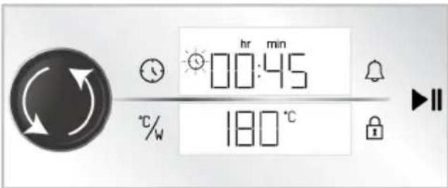 hr min 00:45 °C/W 180 °C