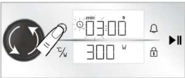 min 3:00 s 300 W