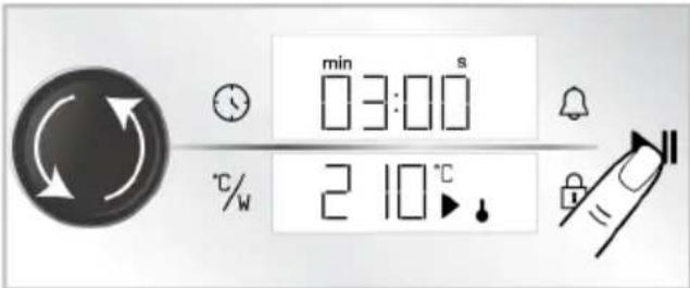 min 03:00 s °C/W 2 10 °C