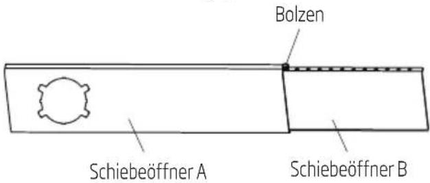 Bolzen Schiebeöffner A Schiebeöffner B